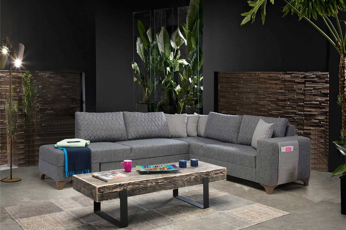 Atelier Del Sofa Loft Left - Sofá-cama de esquina Gris Atelier Del Sofa Loft Left - Sofá-cama de esquina Gris